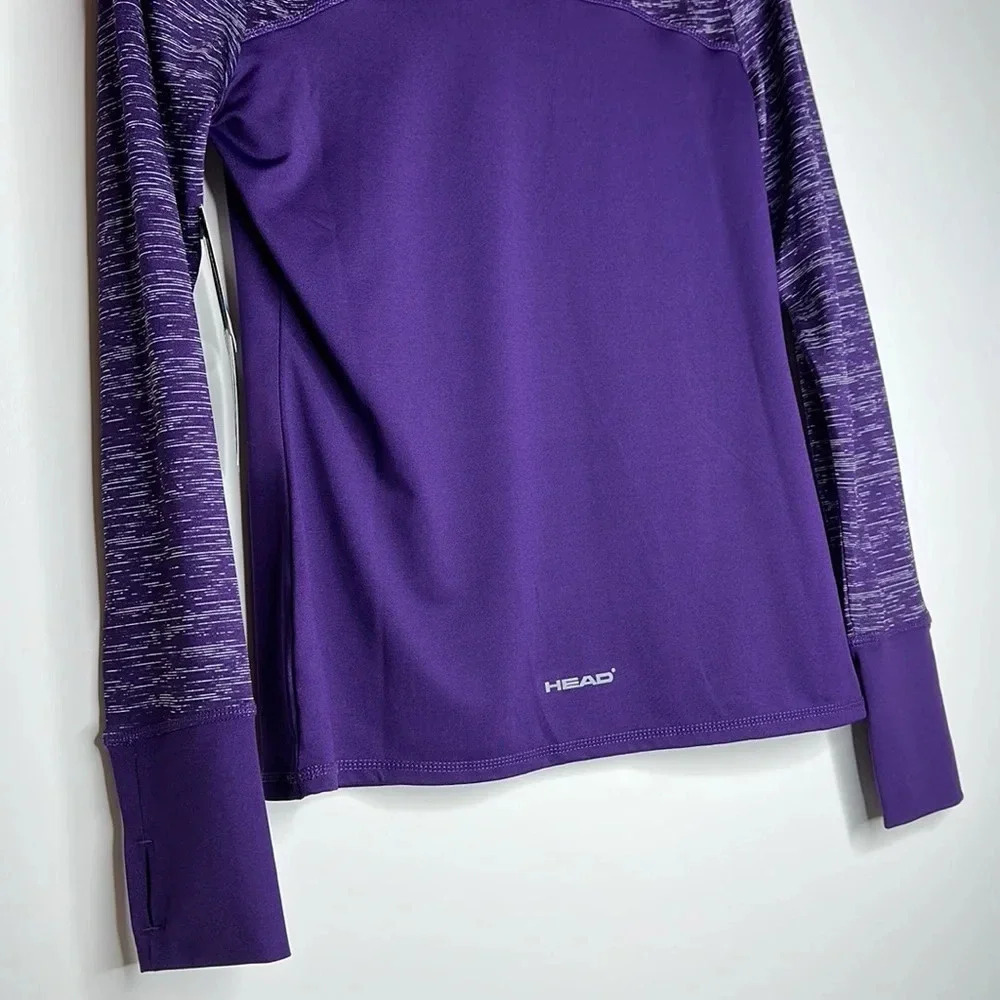 Head | women’s Tennis Pickle ball Athletic 1/4 zip pullover | purple | XS | NWT - Picture 7 of 7